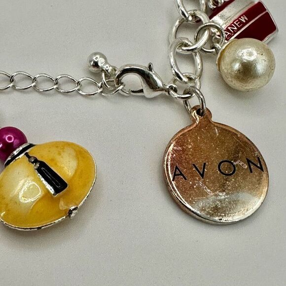 Avon vintage silver tone  charm bracelet - Picture 3 of 12